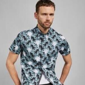 Ted Baker Patrick Light Blue Casual Button Down Shirt XL